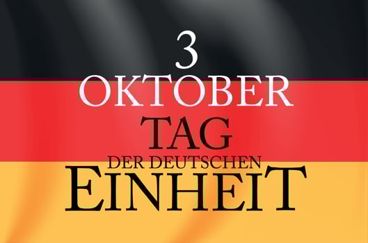 3 Oktober Tag der Deutschen Einheit.  3 october day of german unity. Vector Illustration