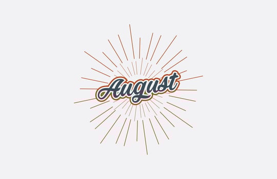 August word hand lettering ve... vector