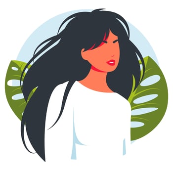 Real people portraits hand drawn flat style vector design concept illustration of women, female faces and shoulders avatars. Flat style vector icons. modern beautiful Avatar of woman.