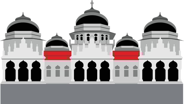 Mosque Worship Building Vector