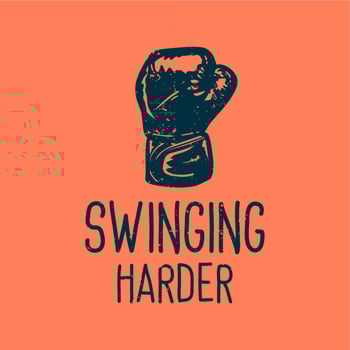 t-shirt design slogan typography swing harder with boxing gloves vintage illustration vector