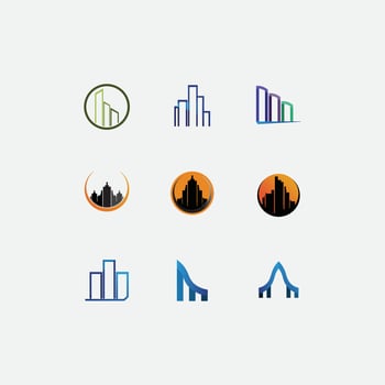 Real estate and home buildings vector logo icons template