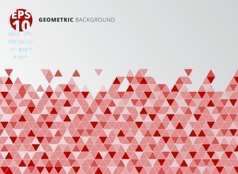 Abstract red geometric triangle structure background and texture with copy space. vector