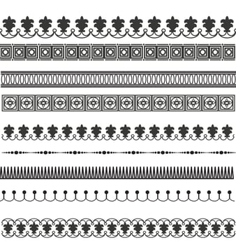 Set of semaless border vector