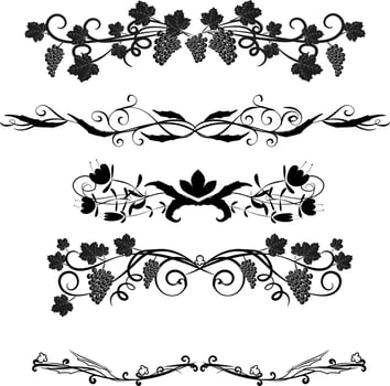 Set of dividers vector