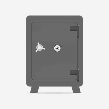 Flat safe banking vector