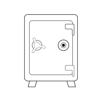 Flat safe banking vector