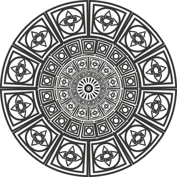 Round mandala, boho vector