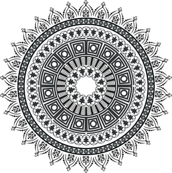 Round mandala, boho vector