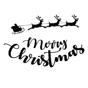 Merry Christmas Silhouette vector