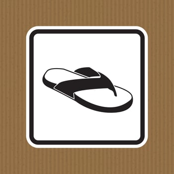 Do not No Open Toed Shoes vector