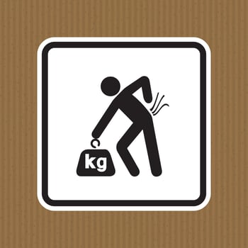 Lifting Hazard May Result In Injury See Safety Manual For Lifting Instructions vector