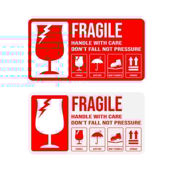 printable fragile for shipping packages label. vector