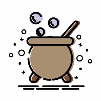 Witch Pot Icon MBE Style.eps vector