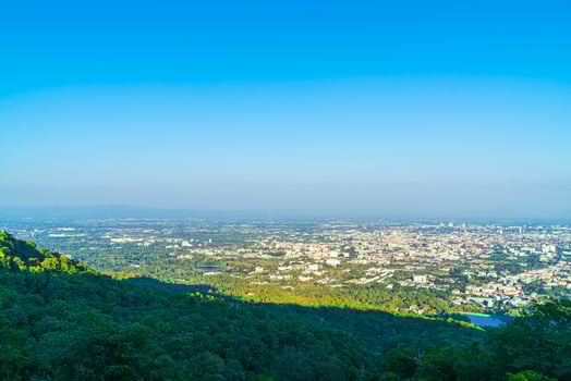 Chiang Mai city skyline in Thailand photo