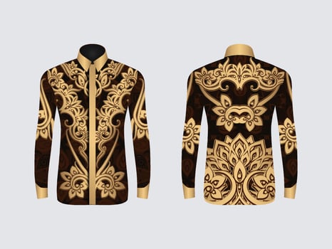 ornamental slimfit floral clothing design vector