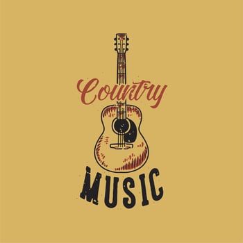 vintage slogan typography country music for t shirt design vector
