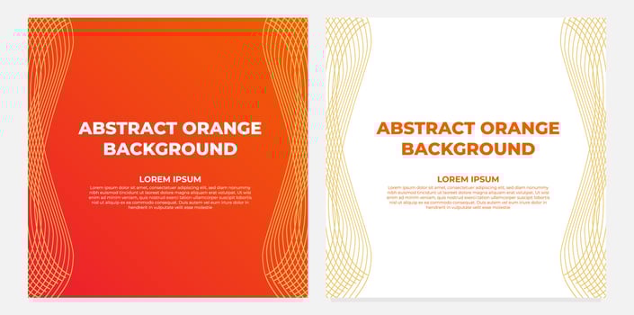 abstract orange gradient social media post template collection design vector