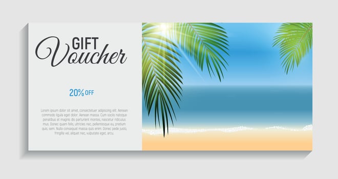 Gift Voucher Template Background. Vector Iillustration