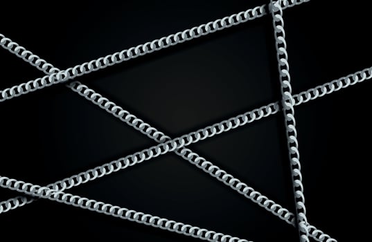 Abstract Gold Chain Background Vector Illustration