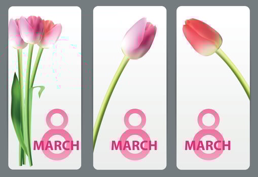 Poster 8 March Card Vector Illustration