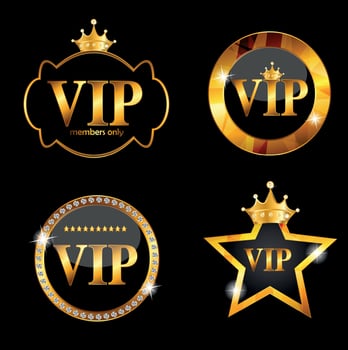 VIP Members Card Vector Illustration