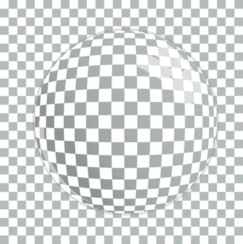 Transparent Magnifying Glass on Gray Background. vector