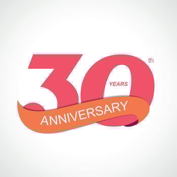 Template Logo 30th Anniversary Vector Illustration