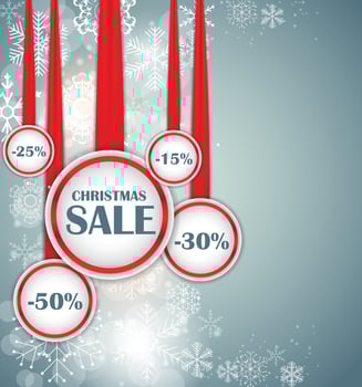 Christmas SALE Concept  Background Vector Illustration