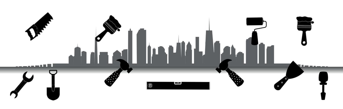 City. Tools for Repair. Vector Illustration.