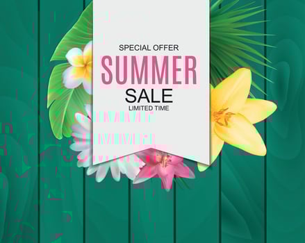 Abstract Vector Illustration Summer Sale Background