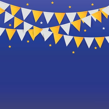 Party Background with Flags Vector Illustration