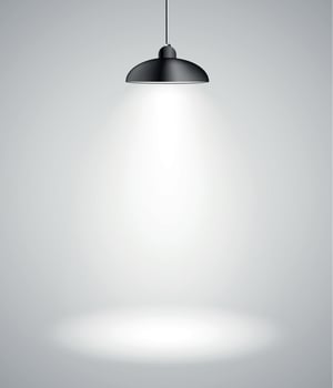 Background with Lighting Lamp. Empty Space for Your Text or Object vector