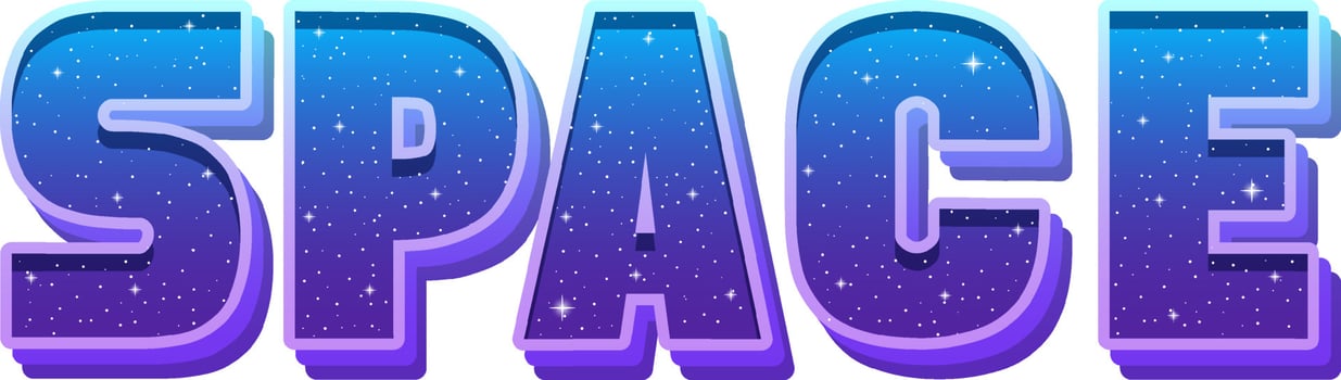 Space word logo design vector
