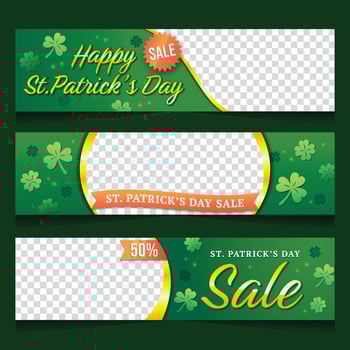 Saint Patrick's Day Sale Horizontal Banner vector