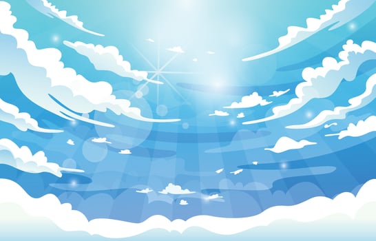 Blue Sky Shine Drawing Background vector