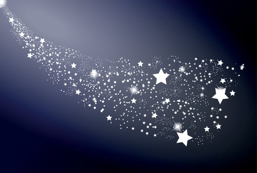 The mysterious starry space. Vector Illustration.
