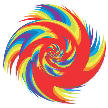 Colorful Abstract Psychedelic Art Background. Vector Illustration.