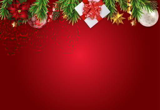 Holiday New Year and Merry Christmas Background. Vector Illustration