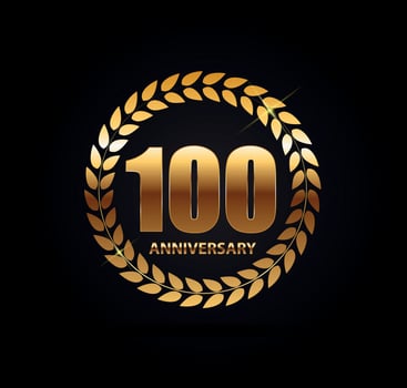 Template Logo 100 Years Anniversary Vector Illustration