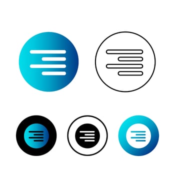 Abstract Text Align Right Icon Illustration vector