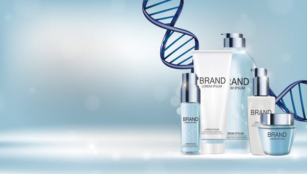 Design Cosmetics Product  Template for Ads or Magazine Background. 3D Realistic Vector Iillustration