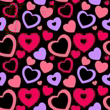 Heart love seamless pattern background. Vector illustration