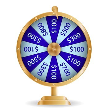 Colorful roulette wheel Chance of victory. Fortune concept. Vector Illustration