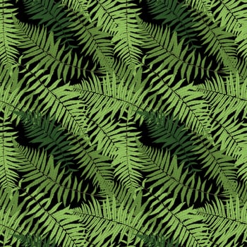 Fern Leaf Vector Fern Leaf Vector Seamless Pattern Background Illustration