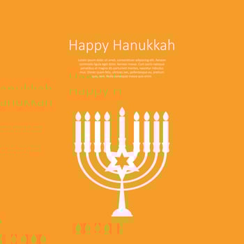 Happy Hanukkah, Jewish Holiday Background. Vector Illustration. Hanukkah is the name of the Jewish holiday.