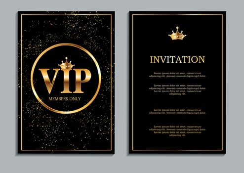Abstract Luxury VIP Members Only Invitation Background Vector Illustration