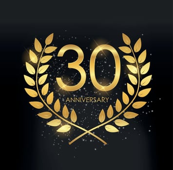 Template Logo 30 Years Anniversary Vector Illustration