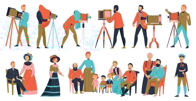 Vintage Professional Photographer Set vector