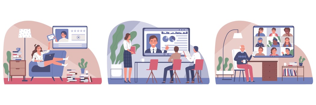 Online Education Design Concept vector